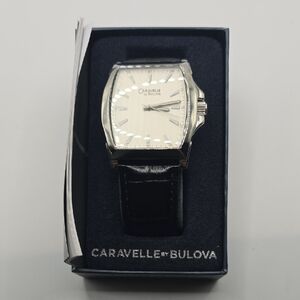 Caravelle by Bulova Black and Silver Men's Watch